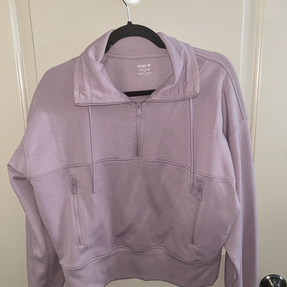 Old Navy Lavender Quarter-Zip Sweatshirt